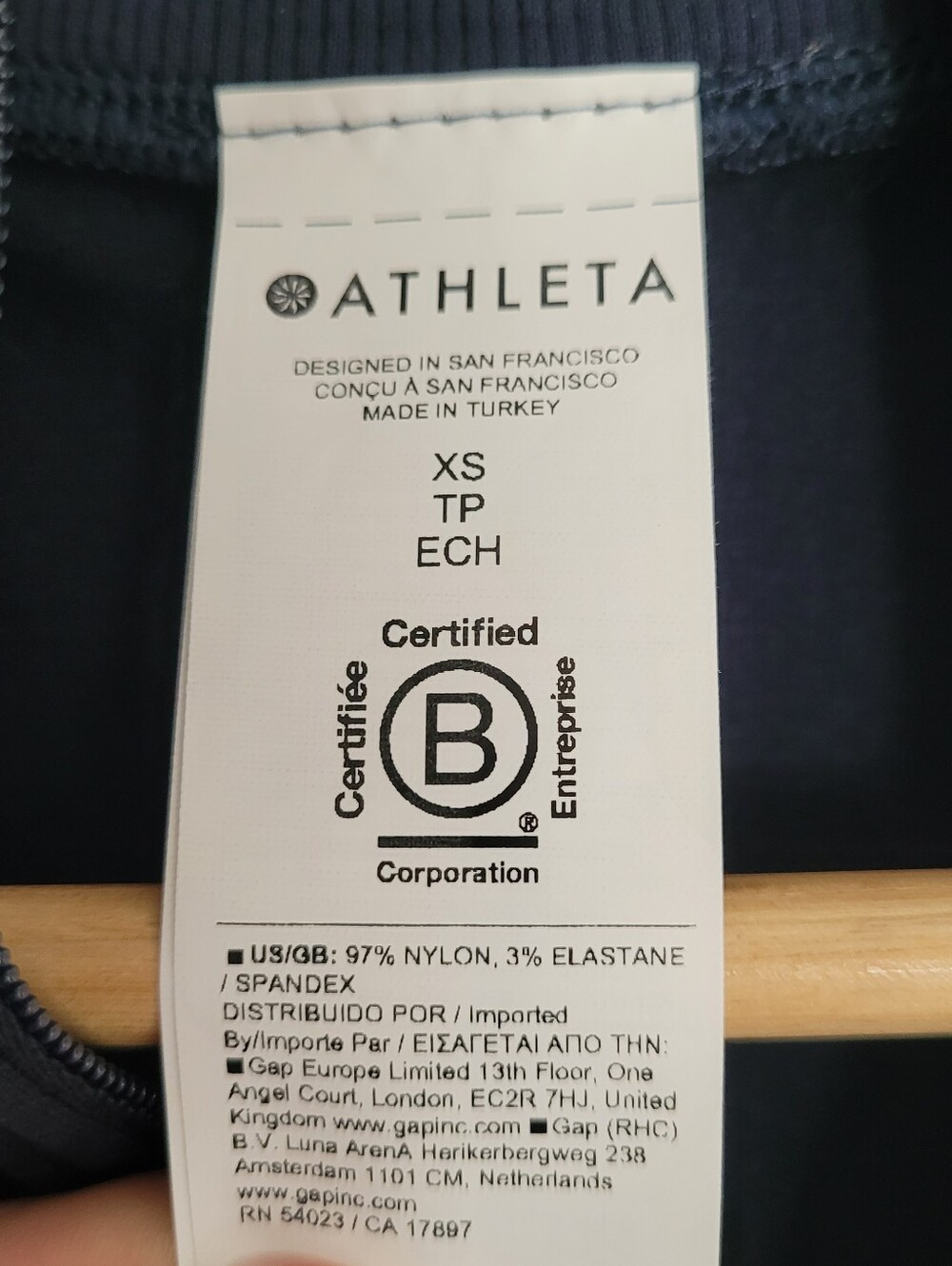 NWT Athleta Ace Seamless Half Zip Tank Top Navy Blue XS - Picture 3 of 7